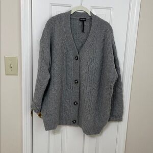 COZY EARTH Oversized Button-Up Cardigan